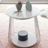 Wohnen Tische<Couchtisch in Mattweiß mit Chrom - Rosibla