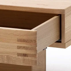 Wohnen Tische<Couchtisch mit Säulenfuß und Schublade - Crupean