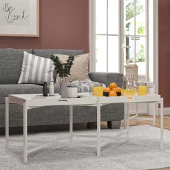 Wohnen Tische<Couchtisch mit zwei Tabletts in Weiß - Vereny