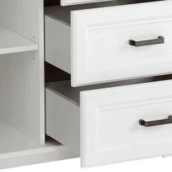 Wohnen Sideboards<Country Style Anrichte in Weiß mit Eiche - Mehady