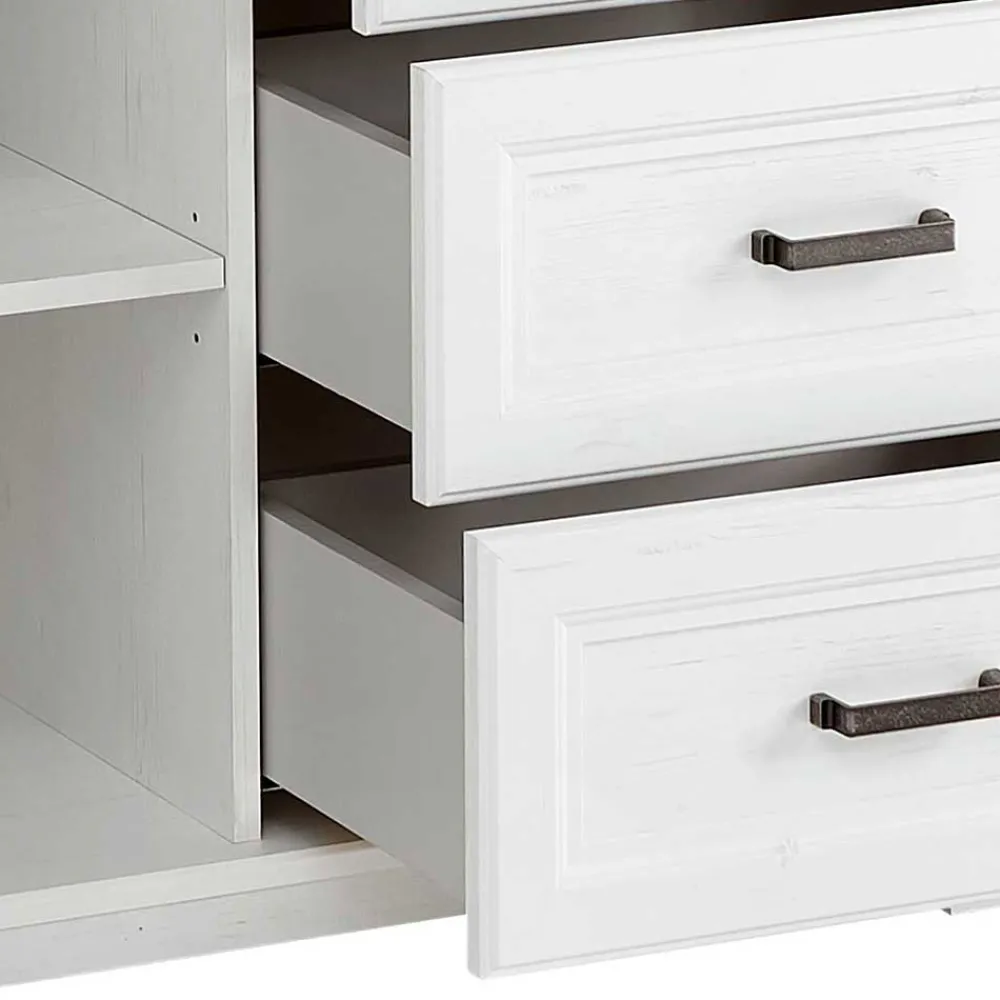 Wohnen Sideboards<Country Style Anrichte in Weiß mit Eiche - Mehady