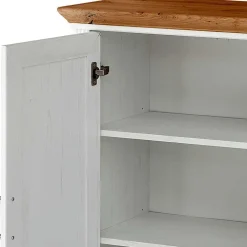 Wohnen Sideboards<Country Style Anrichte in Weiß mit Eiche - Mehady