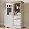 Wohnen Highboards|Vitrinen<Country Style Highboard in Weiß & Kiefer Natur - Vitablo