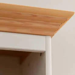 Wohnen Highboards|Vitrinen<Country Style Highboard in Weiß & Kiefer Natur - Vitablo