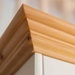 Wohnen Highboards|Vitrinen<Country Style Highboard in Weiß & Kiefer Natur - Vitablo