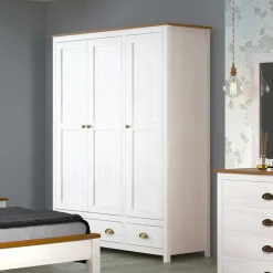 Wohnen Kleiderschränke|Schränke<Country Style Kleiderschrank mit 2 Schubladen - Abelkav