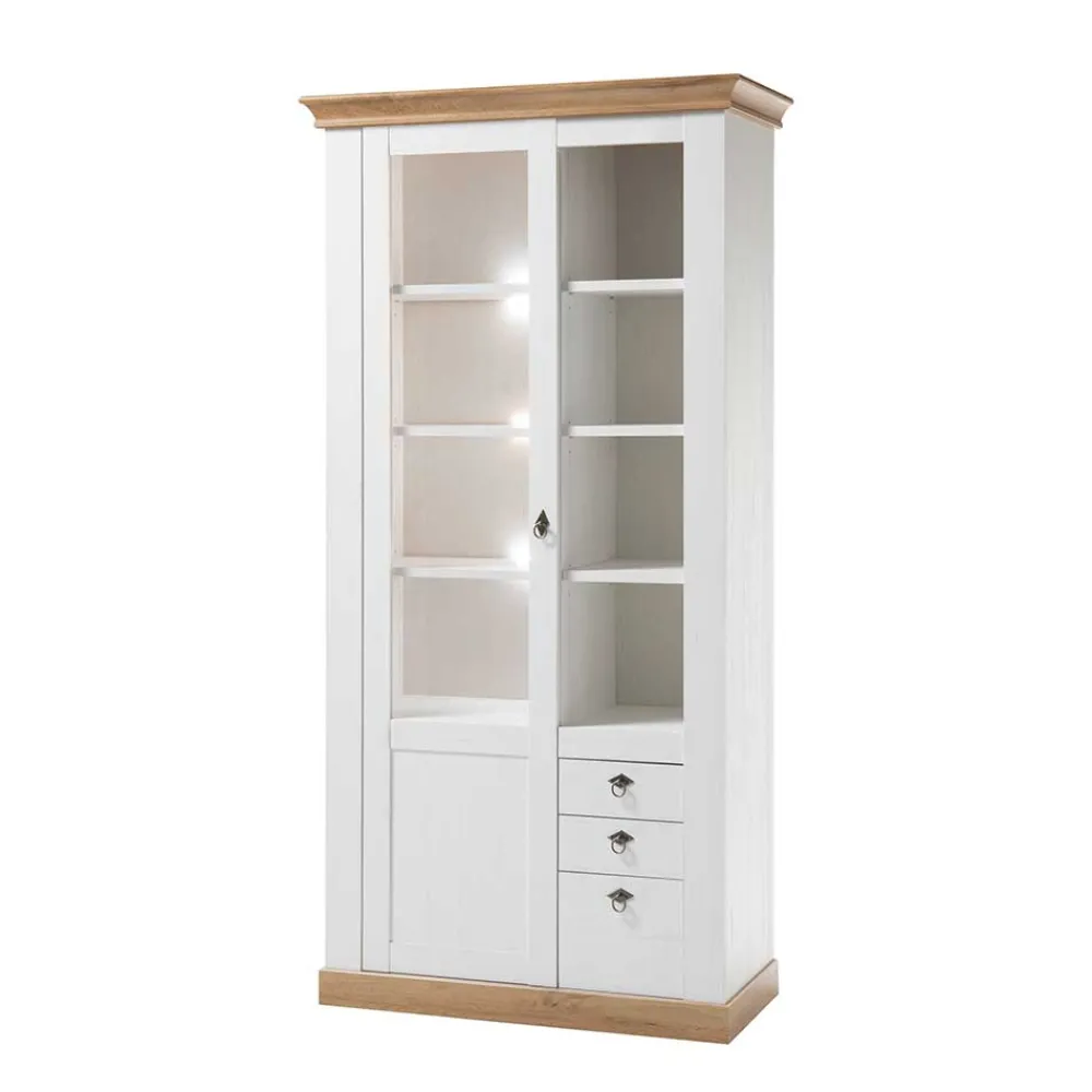 Wohnen Vitrinen<Country Style Vitrinenschrank zweifarbig - Diatara