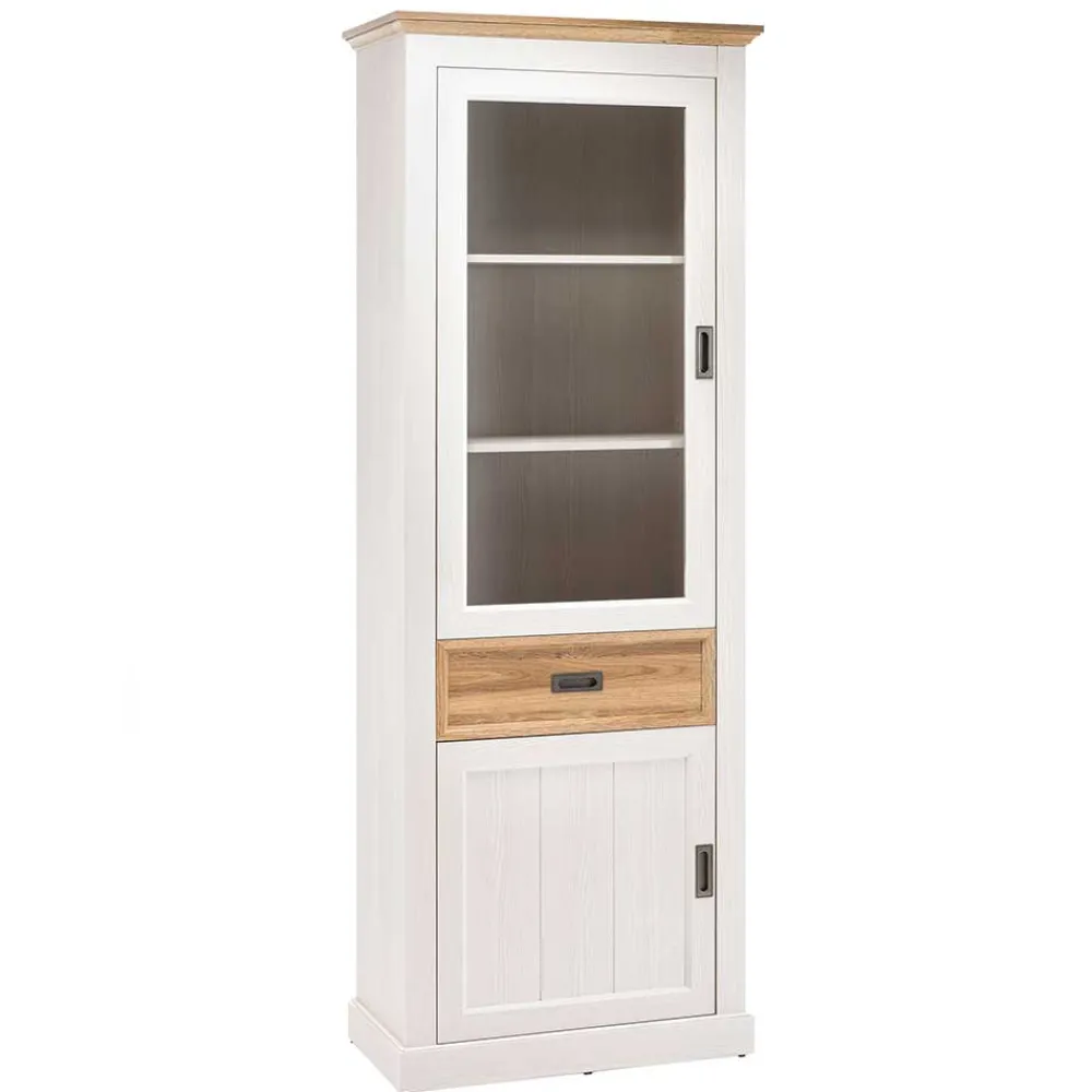 Wohnen Vitrinen<Country Style Vitrinenschrank 76x205x40 cm - Mascus