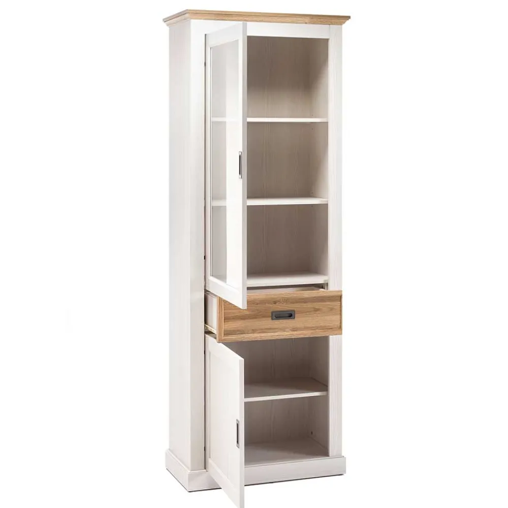 Wohnen Vitrinen<Country Style Vitrinenschrank 76x205x40 cm - Mascus