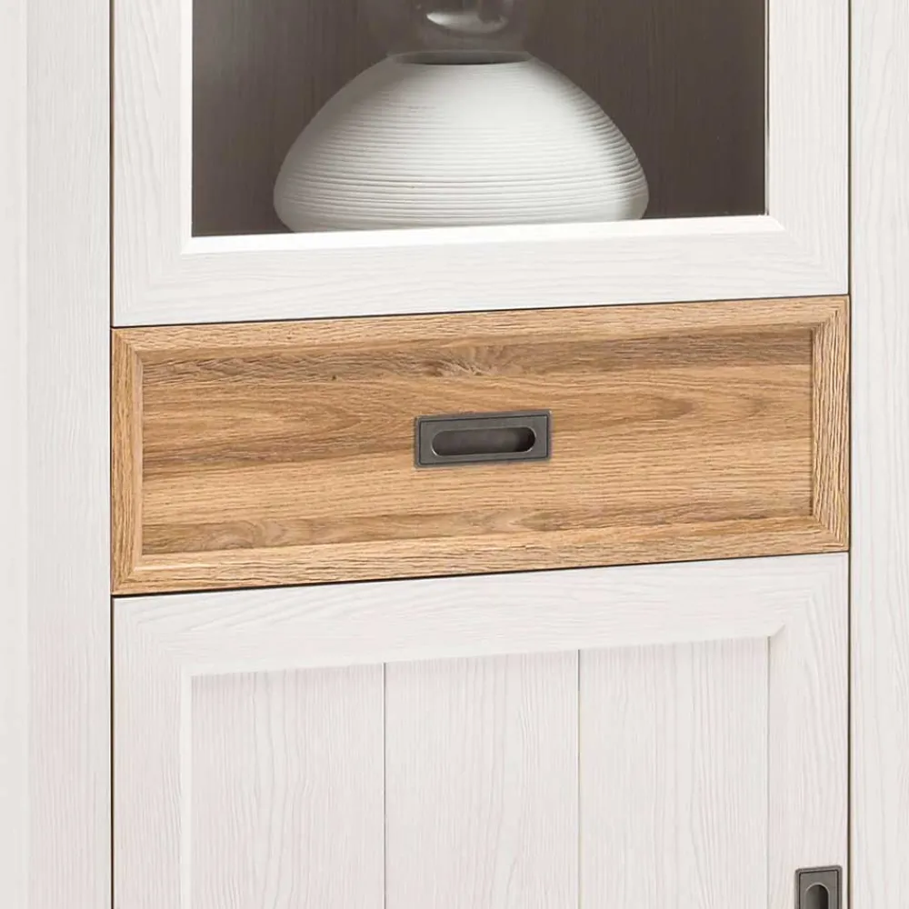 Wohnen Vitrinen<Country Style Vitrinenschrank 76x205x40 cm - Mascus