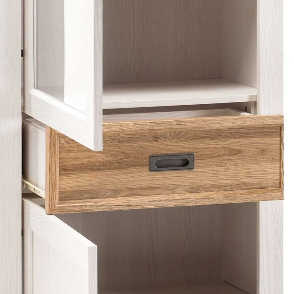 Wohnen Vitrinen<Country Style Vitrinenschrank 76x205x40 cm - Mascus