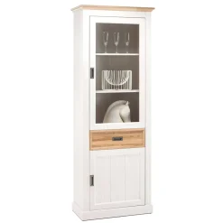 Wohnen Vitrinen<Country Style Vitrinenschrank 76x205x40 cm - Mascus