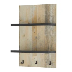 Wohnen Regale<Country Style Wandboard mit 2 Böden & 3 Haken - Garisa