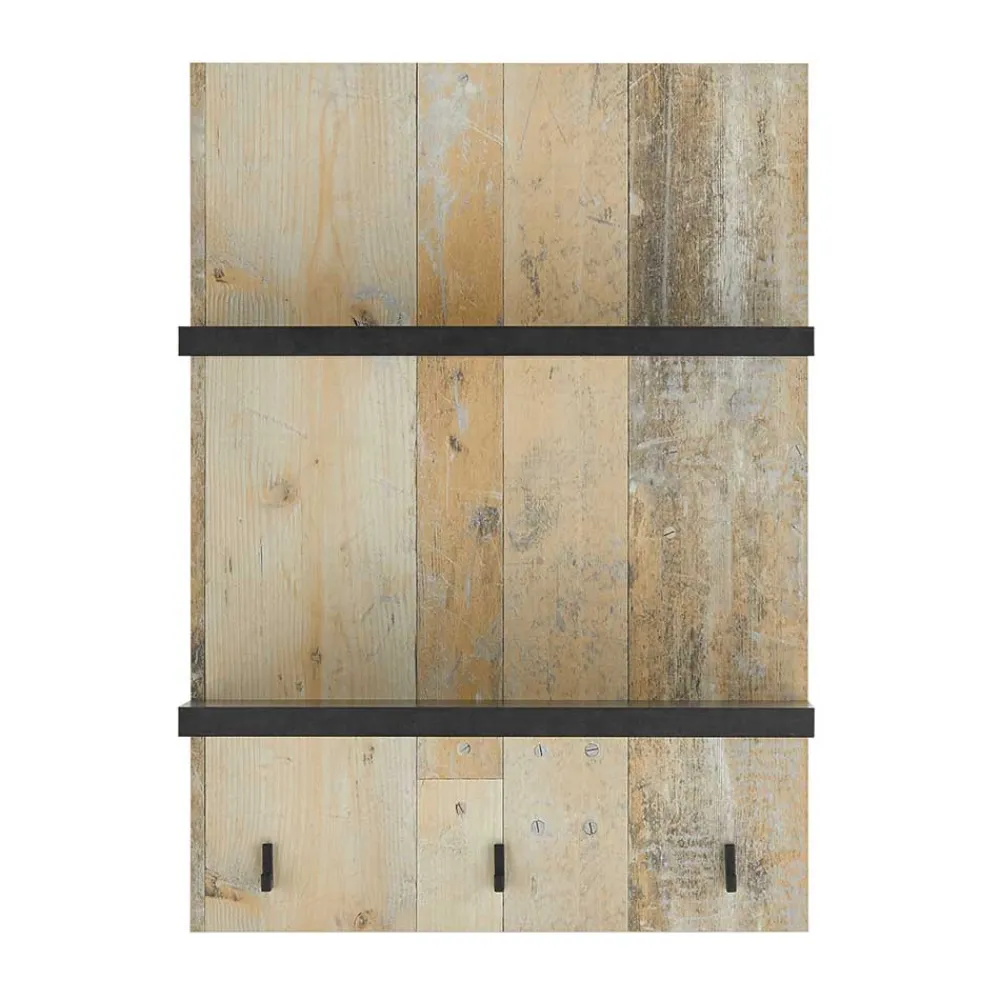 Wohnen Regale<Country Style Wandboard mit 2 Böden & 3 Haken - Garisa