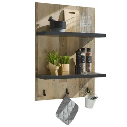 Wohnen Regale<Country Style Wandboard mit 2 Böden & 3 Haken - Garisa
