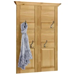 Wohnen Garderoben<Country Style Wandgarderobe Paneel aus Kiefer - Zavieca