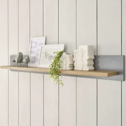 Wohnen Regale<Country Wandboard in Lichtgrau & Eiche Optik - Buleta
