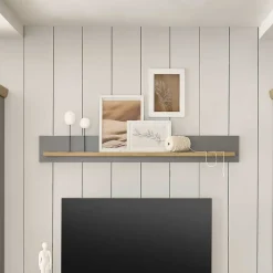 Wohnen Regale<Country Wandboard in Lichtgrau & Eiche Optik - Buleta