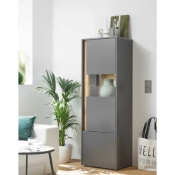 Wohnen Wohnwände<Design Anbauwand fürs Wohnzimmer - Ahilav (dreiteilig)