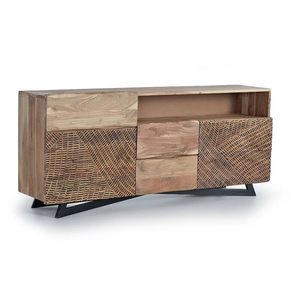 Wohnen Sideboards<Design Anrichte aus Massivholz - Merlan
