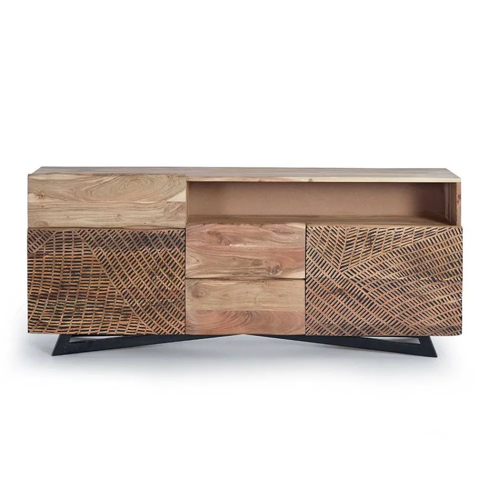 Wohnen Sideboards<Design Anrichte aus Massivholz - Merlan