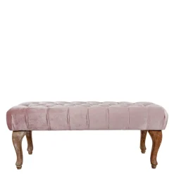 Wohnen Sitzbank<Design Bank in Pink Samt - Saluds