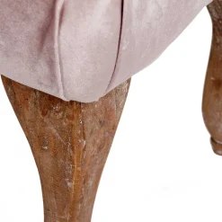 Wohnen Sitzbank<Design Bank in Pink Samt - Saluds