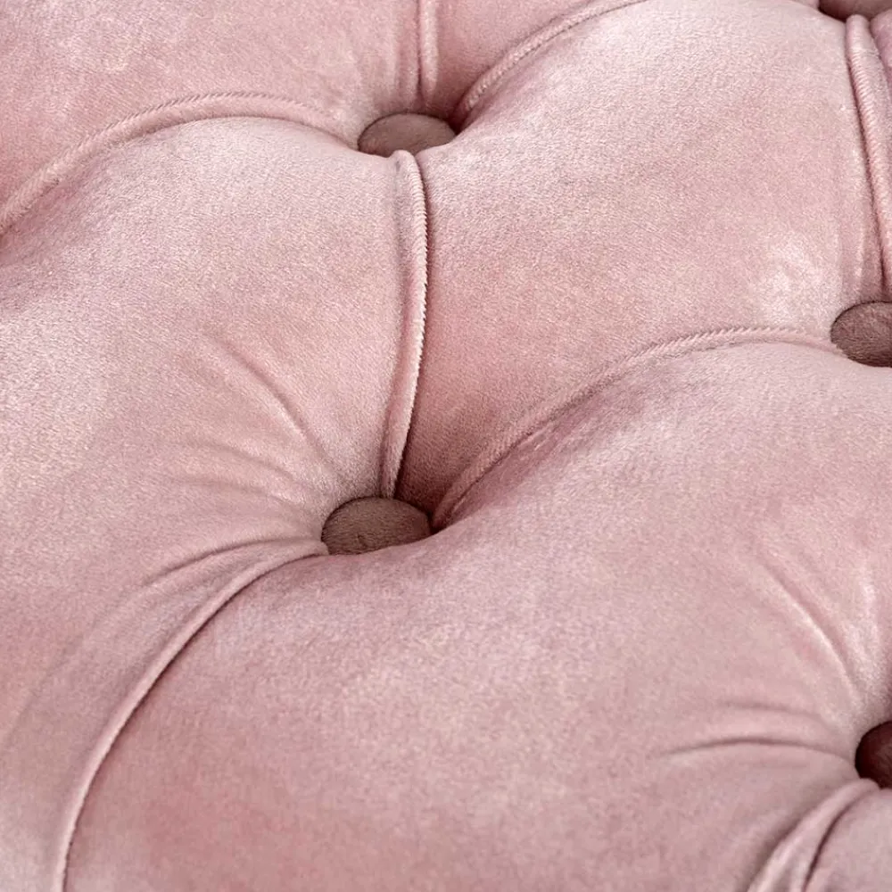 Wohnen Sitzbank<Design Bank in Pink Samt - Saluds