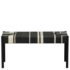 Wohnen Sitzbank<Design Bank in Schwarz mit Weiß - Giuseppa