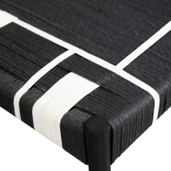 Wohnen Sitzbank<Design Bank in Schwarz mit Weiß - Giuseppa