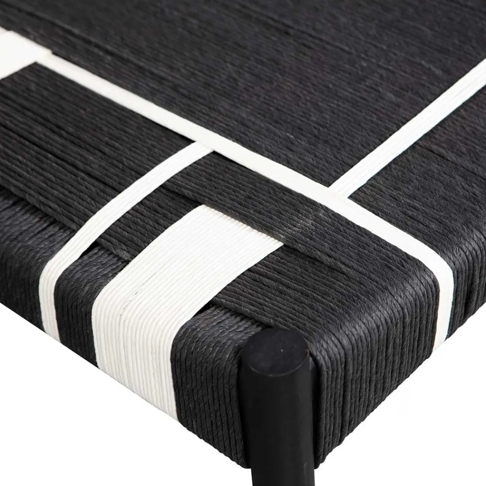 Wohnen Sitzbank<Design Bank in Schwarz mit Weiß - Giuseppa
