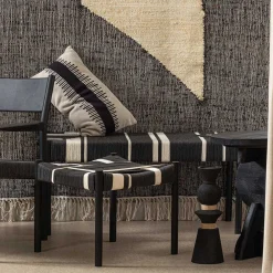 Wohnen Sitzbank<Design Bank in Schwarz mit Weiß - Giuseppa