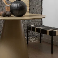 Wohnen Sitzbank<Design Bank in Schwarz mit Weiß - Giuseppa