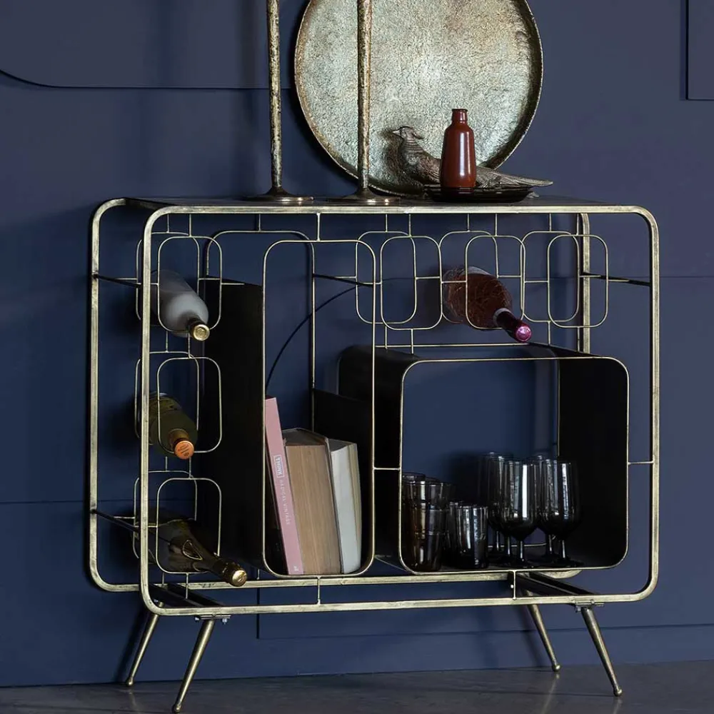 Wohnen Regale<Design Bar Regal in Altmessing - Etzga