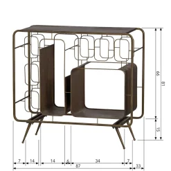 Wohnen Regale<Design Bar Regal in Altmessing - Etzga