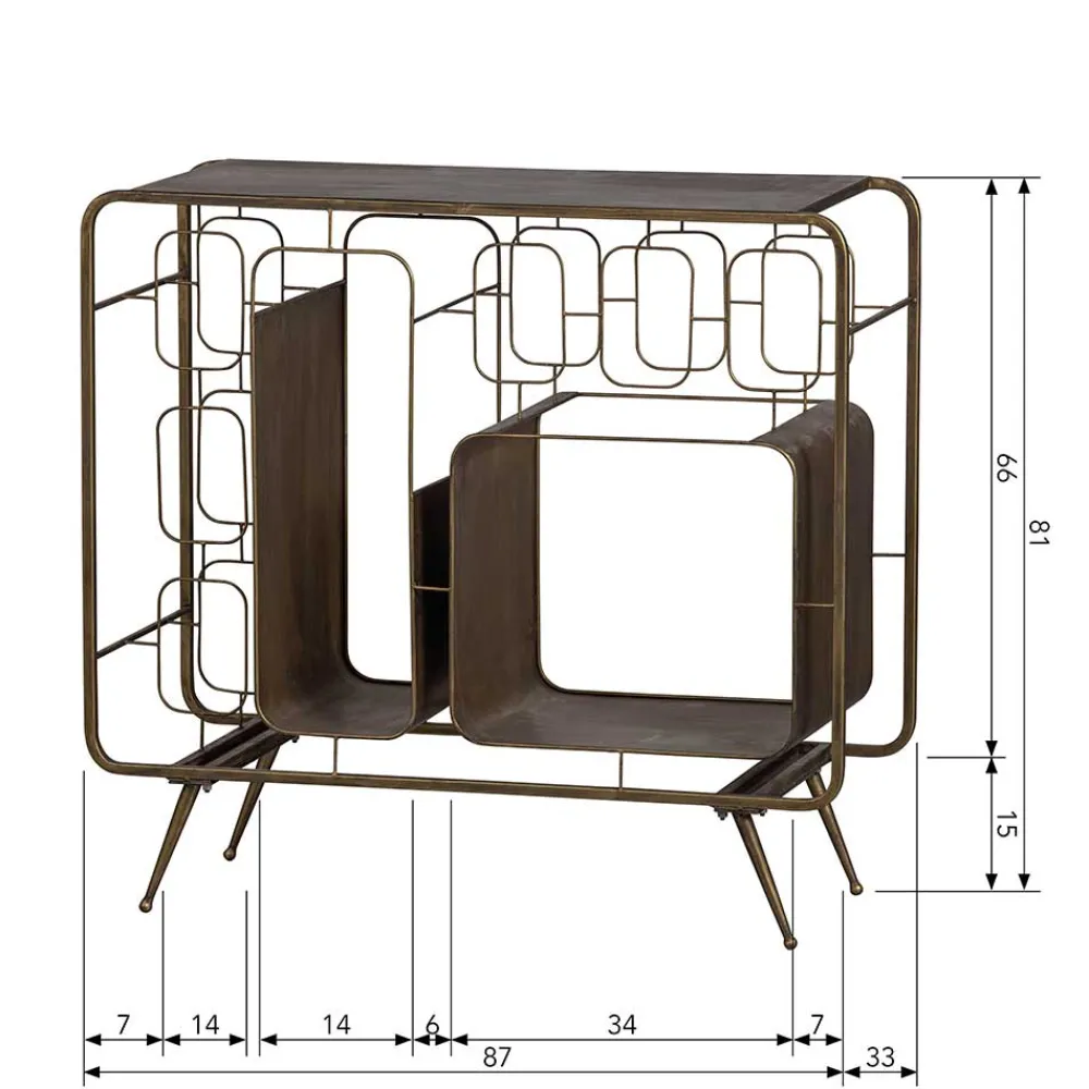 Wohnen Regale<Design Bar Regal in Altmessing - Etzga