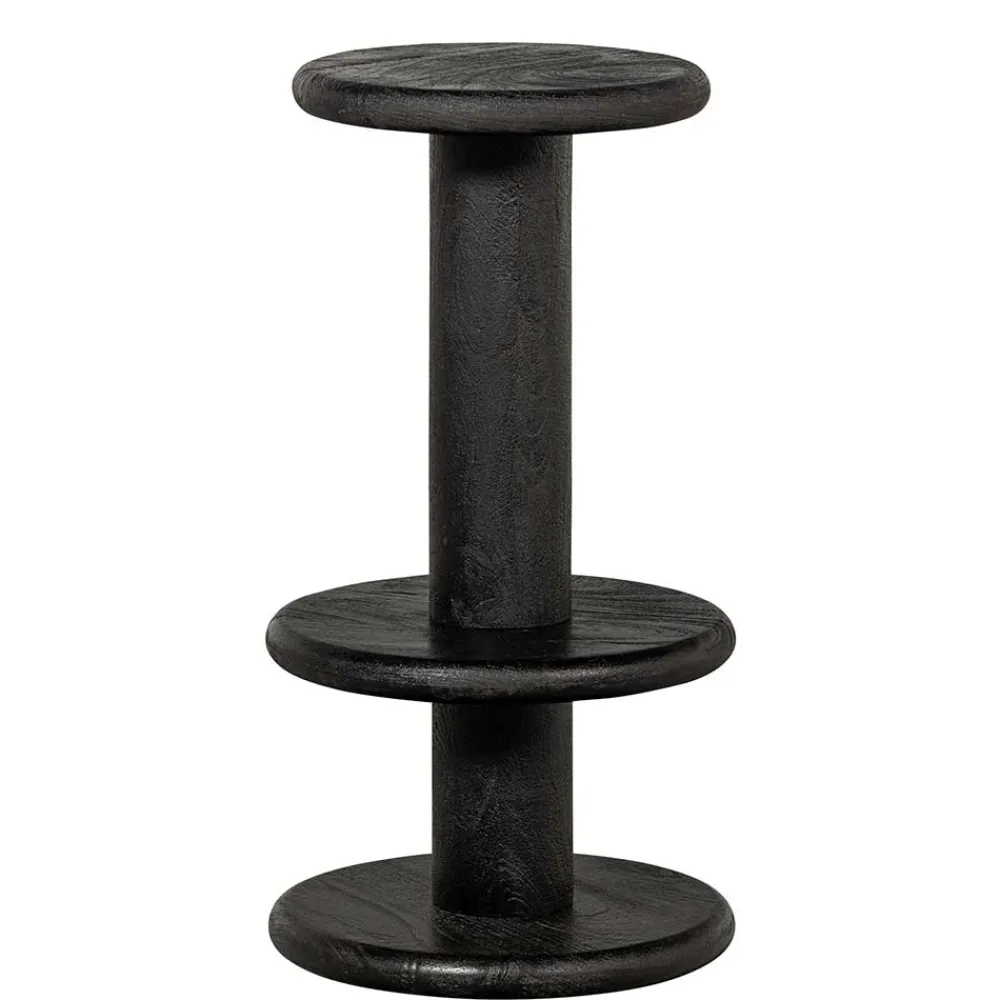 Wohnen Hocker<Design Barhocker aus schwarzem Massivholz - Vionna
