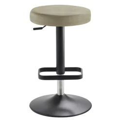 Wohnen Hocker<Design Barhocker in Taupe & Schwarz - Greogia