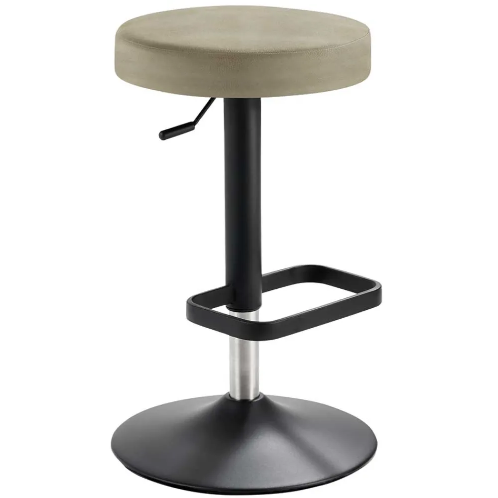Wohnen Hocker<Design Barhocker in Taupe & Schwarz - Greogia