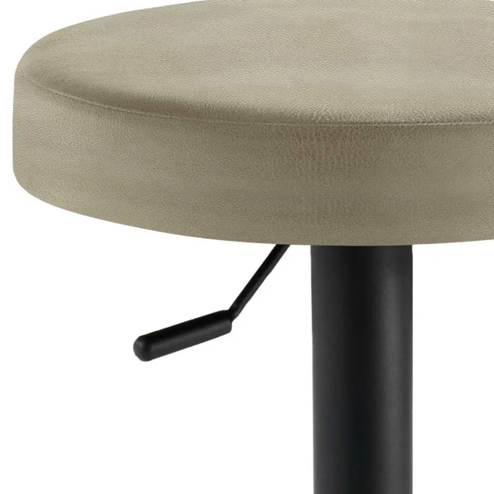 Wohnen Hocker<Design Barhocker in Taupe & Schwarz - Greogia