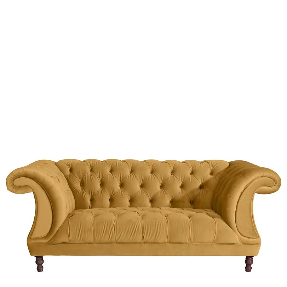 Wohnen Sofas<Design Barocksofa in Gelb Samtvelours - Alisho