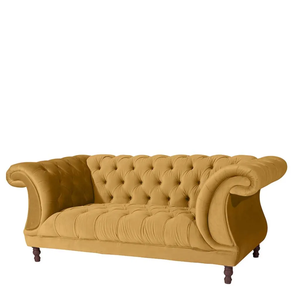 Wohnen Sofas<Design Barocksofa in Gelb Samtvelours - Alisho