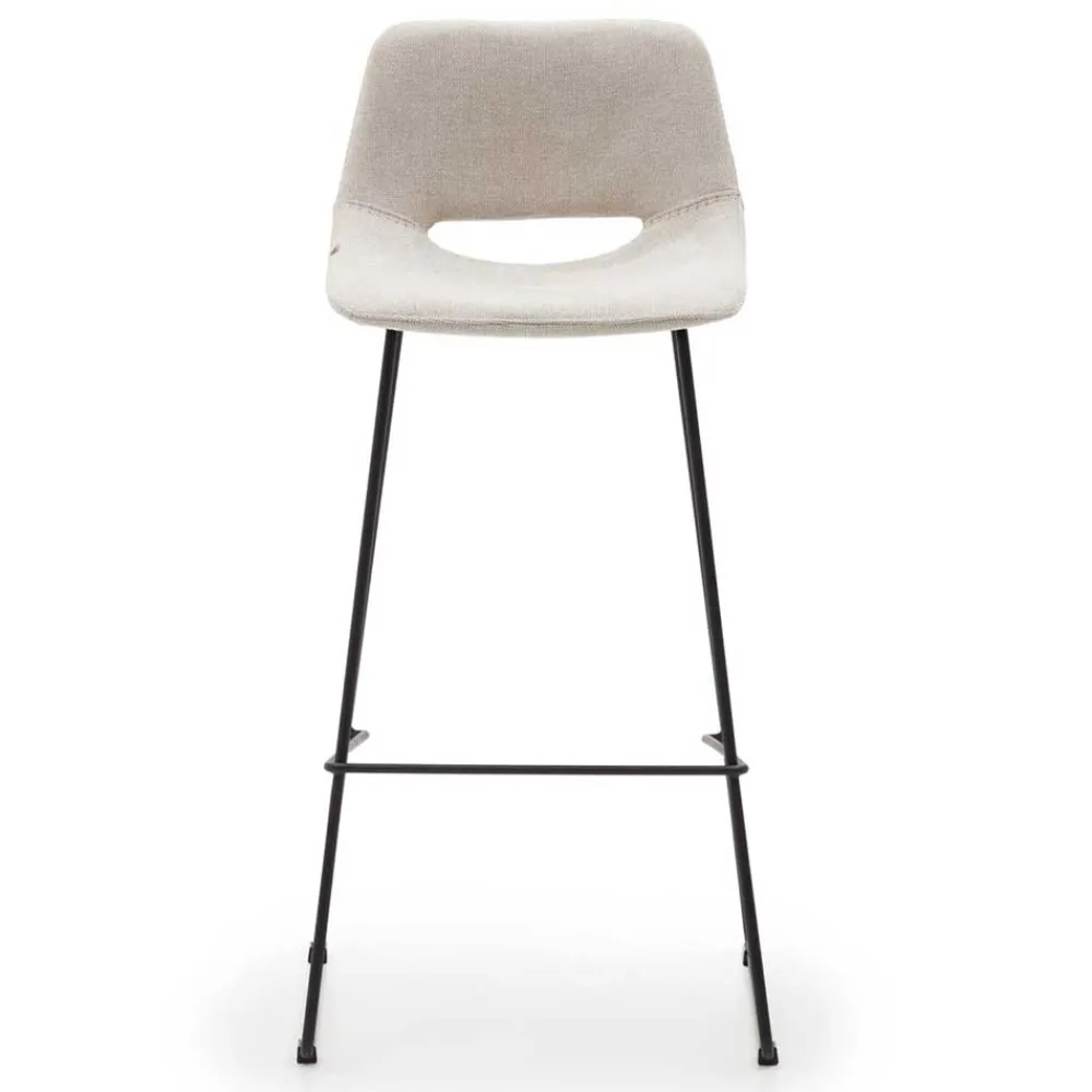 Wohnen Hocker<Design Barstühle in Beige & Schwarz - Heats (2er Set)