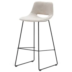Wohnen Hocker<Design Barstühle in Beige & Schwarz - Heats (2er Set)