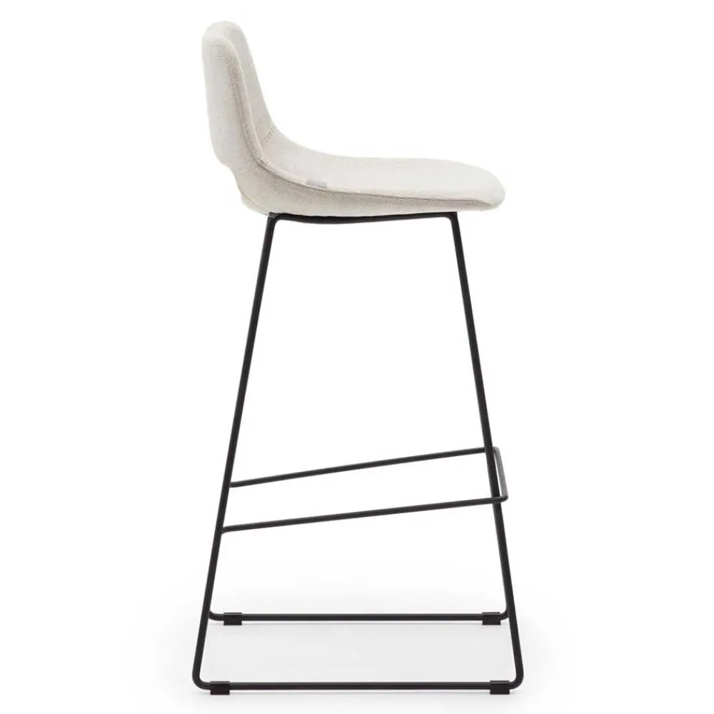 Wohnen Hocker<Design Barstühle in Beige & Schwarz - Heats (2er Set)