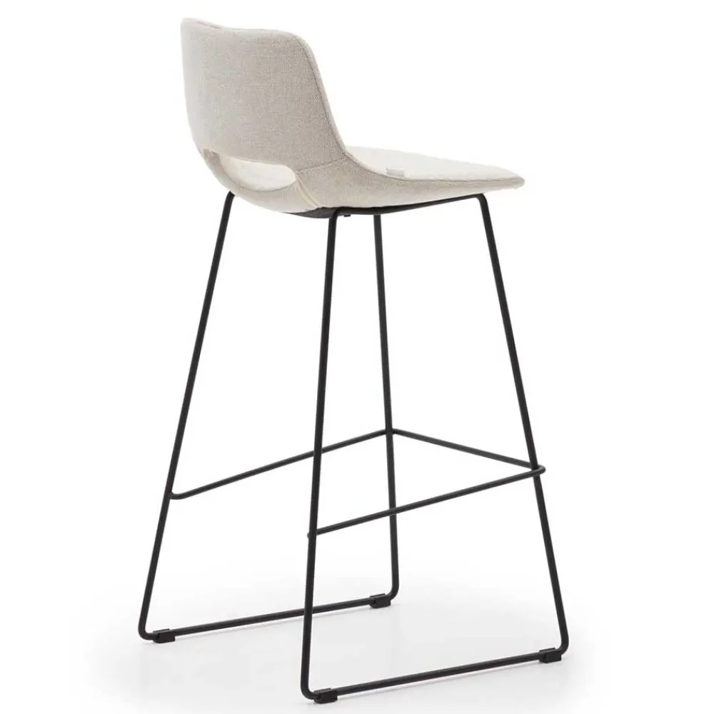 Wohnen Hocker<Design Barstühle in Beige & Schwarz - Heats (2er Set)