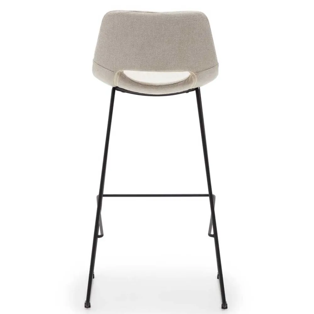 Wohnen Hocker<Design Barstühle in Beige & Schwarz - Heats (2er Set)