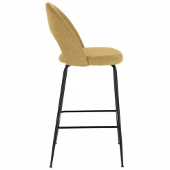 Wohnen Hocker<Design Barstühle in Gelb Stoff - Camlary (4er Set)