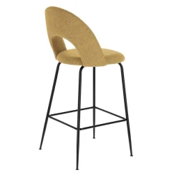 Wohnen Hocker<Design Barstühle in Gelb Stoff - Camlary (4er Set)