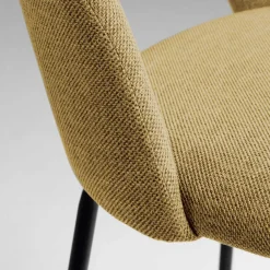 Wohnen Hocker<Design Barstühle in Gelb Stoff - Camlary (4er Set)
